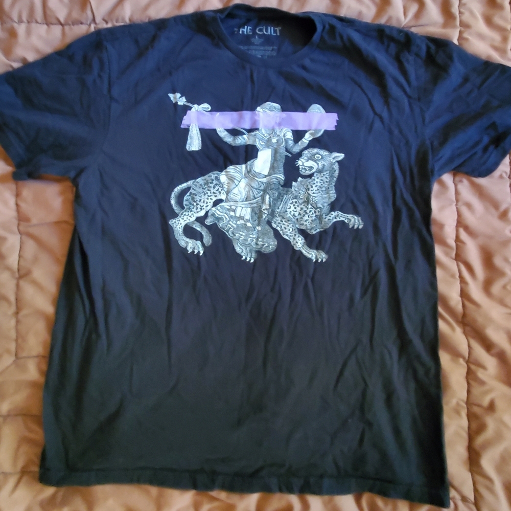 CULT Band Tee Large 100% Cotton Black North America Tour 2023